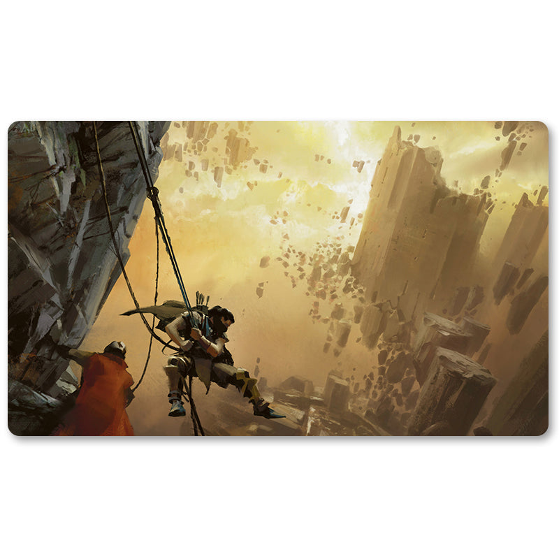 Board Game Peripheral- EMERIA-THE-SKY-RUIN -MTG Playmat Size 23.6X13.7in Play mats Compatible for TCG RPG CCG Trading Card Game