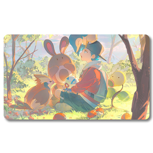 Board Game Peripheral - 1250516- Pokemon Playmat Size 23.6X13.7in Play mats Compatible for TCG MTG RPG CCG Trading Card Game