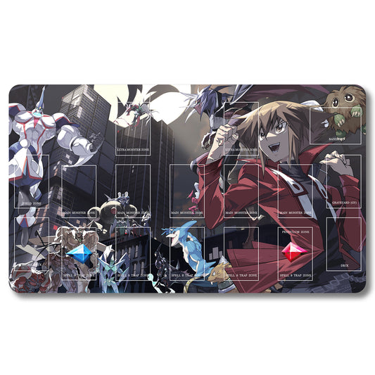 Tabulludo Ekstercentra - 167953- Yugioh Playmat Grandeco 23.6X13.7in Ludaj matoj Kongrua por TCG OCG CCG Komerca Kartludo