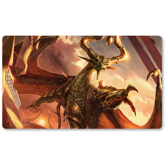 Board Game Peripheral- Nicol Bolas, God-Pharaoh  -MTG Playmat Size 23.6X13.7in Play mats Compatible for TCG RPG CCG Trading Card Game