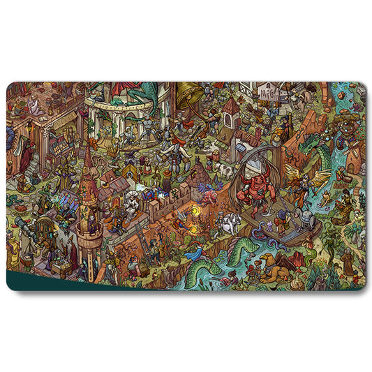 Board Game Peripheral- WHERE'S FBLTHP -MTG Playmat Size 23.6X13.7in Play mats Compatible for TCG RPG CCG Trading Card Game